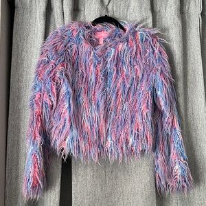 Sugar Thrillz Cotton Candy Furry Jacket